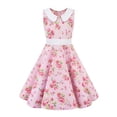 thumbnail image 1 of FYDUU Robes Filles Sans Manches Années 50 Vintage à Pois Robe de Soirée Rétro Col Peter Pan Décontractée Robe d'Été Quotidienne Formelle, 1 of 4