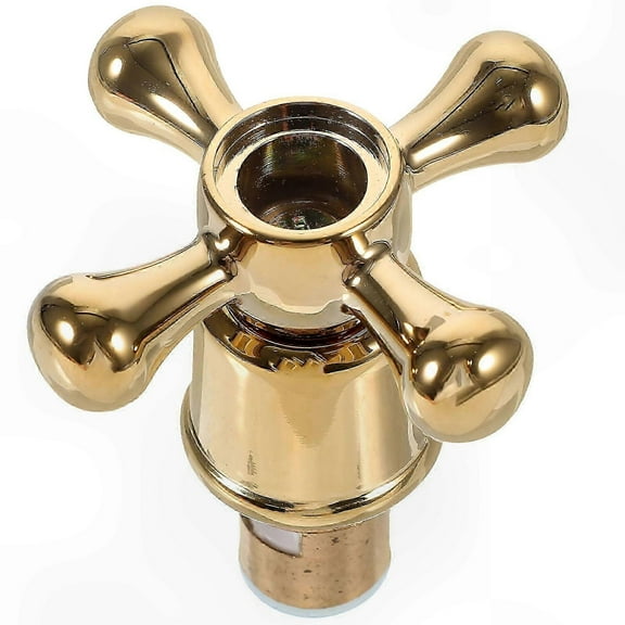 Antique Brass Cross Handle Faucet Knob for Bathroom Sink Tap - 1 Set6.20X2.70X2.70CMGolden