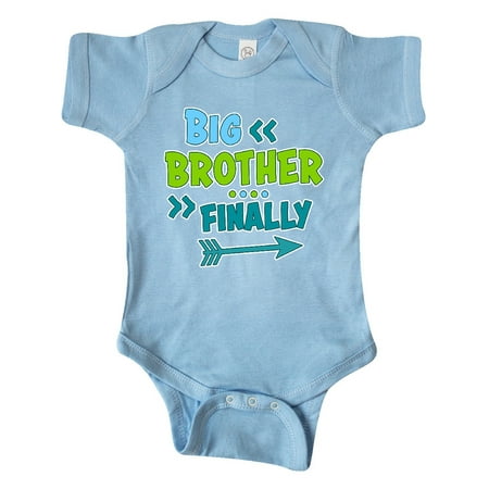 

Inktastic Big Brother Finally with Arrow Gift Baby Boy or Baby Girl Bodysuit