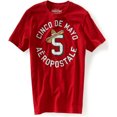 thumbnail image 1 of Aeropostale - Camiseta con cuello redondo para hombre, cinco de mayo, color rojo, pequeña, 1 of 1