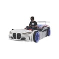 thumbnail image 2 of GTX Twin Race Car Bed with LED Lights & Sound FX, Kids Racing Bedroom Furniture, 2 of 4