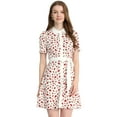 thumbnail image 1 of INSPIRE CHIC Robe Chemise à Manches Courtes avec Ceinture et Col Contrasté pour Femmes, 1 of 5