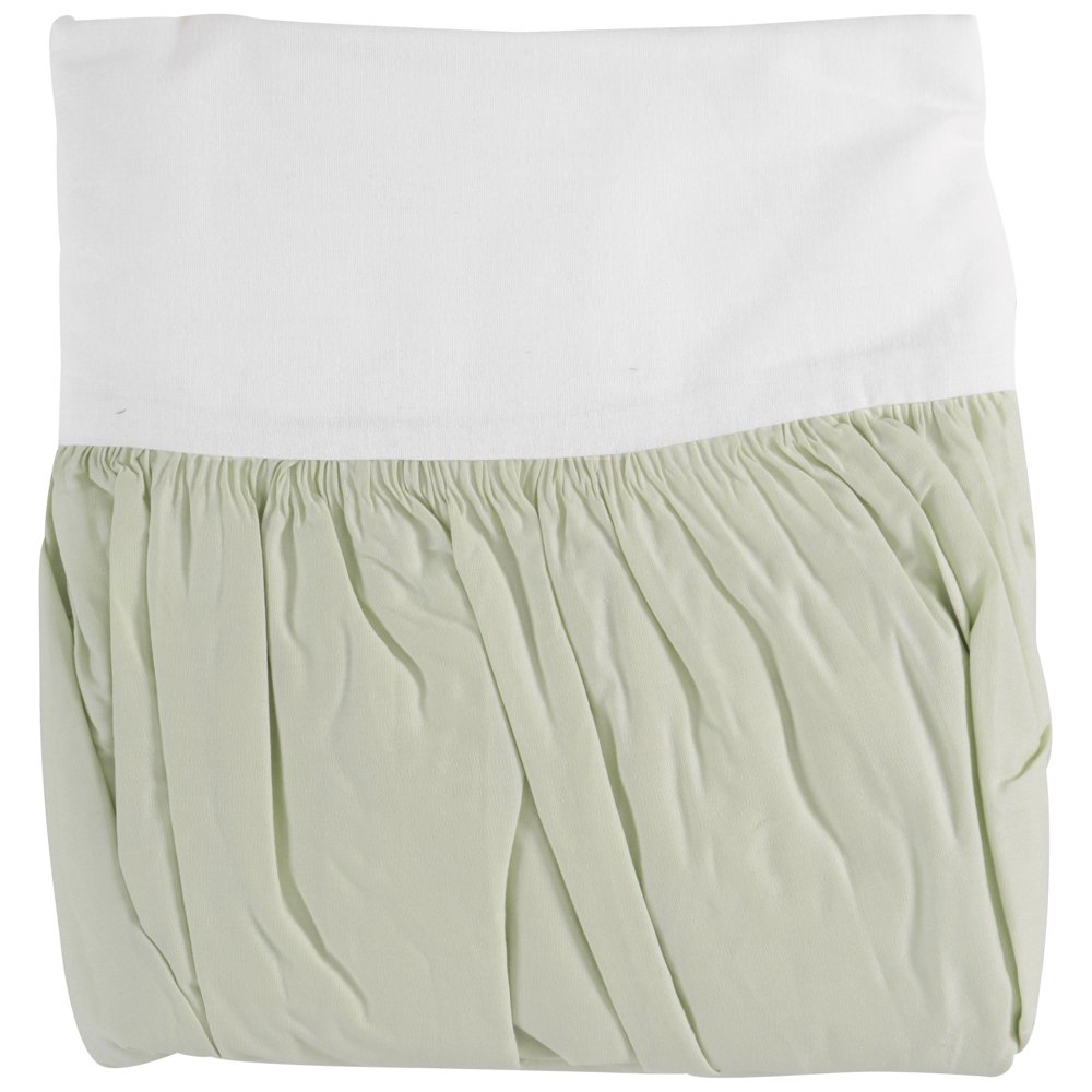 TL Care® 100 Cotton Percale Light Green Crib Bed Skirt Pack Walmart