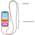 thumbnail image 3 of Crossbody Case for iPhone 11,iPhone 11 with Lanyard Strap Protective Case Adjustable Neck Rope Liquid Silicone Soft Cover for iPhone 11 6.1 Inch,Pink, 3 of 10