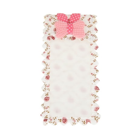 

1PC Heart Shaped Fabric Bow Style Creative Beautiful Fabric Lace Cover for Peach - Perfume Pattern Small Size