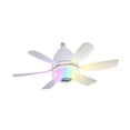 thumbnail image 3 of koolsoo Ceiling Fan Light with Remote Adjustable Speed Fan Light for Cafe Garage Bar white, 3 of 9