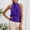 Dark Purple, variant on Women's Silk Satin Tank Tops Halter Draped Front Backless Tops (Yellow L)