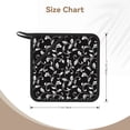 thumbnail image 2 of 1 PCS Pot Holders for Kitchen - Heat Resistant Silicone Pot Holders with Hanging Loop, black white leaves Non Slip Oven Hot Pads, Potholders for Decor Baking Cooking Kitchen, 2 of 6