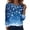 Blue(Xmas Snowflake Print), variant on Christmas Womens Tops Long Sleeve Merry Christmas Funny Graphic T-Shirts Crewneck Causal Holiday Xmas Snowflake Going Out Tops