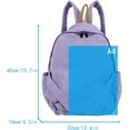 thumbnail image 5 of Unisex Adult Large Solid Color Canvas Backpack Casual Daypack Shoulders Bag, 5 of 9