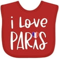 thumbnail image 3 of Inktastic I Love Paris French Flag Heart Boys or Girls Baby Bib, 3 of 4