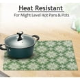 thumbnail image 4 of Ruvanti Placemats 100% Cotton 13x19 inch, Dining Table Placemats Set of 6, Modern Place Mats for Dining Table Décor, Kitchen & Table Linens, Coffee Mat for Christmas Dinners – Grass Green, 4 of 8