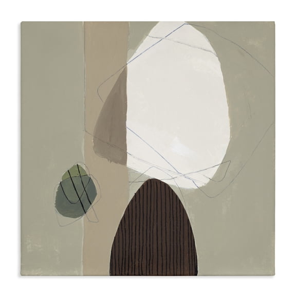 Stupell Industries Contemporary Neutral Tone Soft Shapes Canvas Art, 17 x 17, by Patricia Pinto
