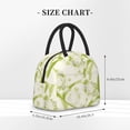 thumbnail image 5 of YFYANG Portable Waterproof Insulated Lunch Bag, Green Watercolor Leaf Flower Reusable Cooler Bag / Picnic Bag for Adults Teens, 5 of 9