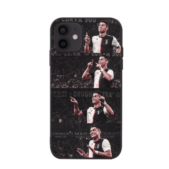 IPhone 12 13 14 Mini Pro Max plus phone case, Football star RONALDO TPU soft shell Iphone case