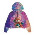thumbnail image 4 of Xoenoiee Christmas Snowman Print Oversized Sweatshirt for Girls Kids Fall Outfits Xmas Long Sleeve Hoodie Quarter Zip Pullover Tops with Kangaroo Pocket, Size 9-10 Years, 4 of 7