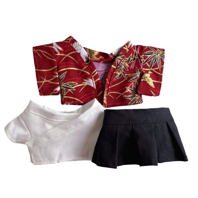 Ropa para muñecas Conjuntos de ropa de kimono de colores adecuados para muñecas de 17 cm Accesorios de ropa (ropa sin muñeca) Traje bonito Conjunto de ropa Moda elegante para las vacaciones