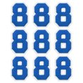 thumbnail image 1 of Parche de número Uxcell de 2" número 8 bordado (azul, paquete de 9), 1 of 6