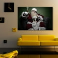 thumbnail image 3 of IDEA4WALL Christmas Santa Claus Smoking Cigar - Wall Art Canvas Print Decor Painting Artwork for Home 24"x36", 3 of 4