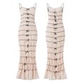 thumbnail image 3 of Vestidos de Fiesta Elegantes con tirantes y lazo para mujer vestido elegante sin espalda traje de playa Sexy Ygjytge Beige T L para Mujer, 3 of 8