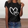 thumbnail image 4 of Goodtrade8 Valentines Womens Tops Plus Size Cute Valentines for Women Clothes Short Sleeve Graphic Pullover for Girlfriend Womens T-Shirts, 4 of 6