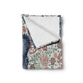 thumbnail image 2 of Octopus Soft Flannel Fleece Throw Blanket, Pastel Colored Composition with Sea Animal and Blossoming Vintage Style Flowers, Cozy Plush for Indoor and Outdoor Use, 50" x 60", Multicolor, by Ambesonne, 2 of 6