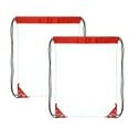 thumbnail image 1 of 2 Piezas Bolsa Transparente de PVC con Cordón Mochila Impermeable con Cordón Bolsa de Almuerzo Transparente Pequeña Mochila Transparente para Estadios Eventos Deportivos, 1 of 5