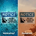 thumbnail image 5 of (2 Pack) Do Not Climb On Rocks Sign, 5 of 7