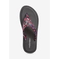 thumbnail image 5 of Comfortview Women's The Sylvia Stretch Fabric Soft Footbed Thong Slip On Sandal, 5 of 6