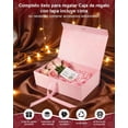 thumbnail image 2 of Juego de Cajas de Regalo, Con Caja de Regalo(34 * 25 * 12.5 CM)+ Bolsa de Regalo,con Bodas y Fiestas, Bridal shower, Boda, Halloween, Navidad (Rosa), 2 of 4