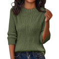 thumbnail image 2 of Women's Ribbed Stripe Knit Sweater, Crew Neck Short Sleeve Pullover Top with Textured Pattern, ​​2025 Spring and Summer​​ Fashion Casual Blouse, Soft Comfortable Base Layer for Daily Wear Green L, 2 of 4