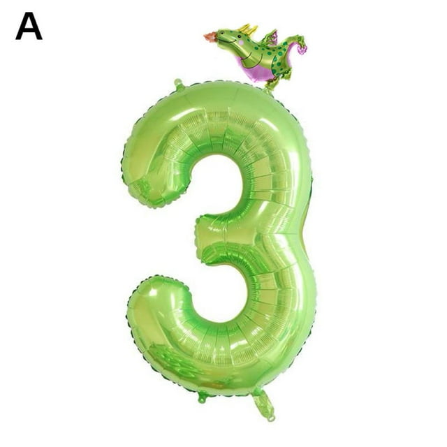40inch 0-9 Number Dinosaur Balloons Easter Jungle Party Birthday Day Decoration