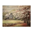 thumbnail image 3 of Designart "Dogwood Beauty at the Farm in White and Grey III" Landscapes Print on Natural Pine Wood, 3 of 5