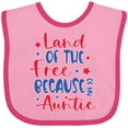 thumbnail image 3 of Inktastic Memorial Day Land of the Free Because of My Auntie Boys or Girls Baby Bib, 3 of 4