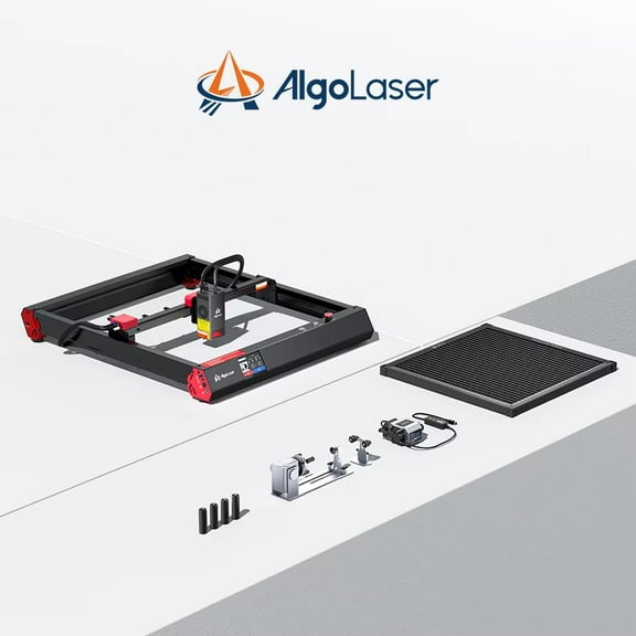 AlgoLaser Alpha Laser Engraving Machine with Air Assist, 20W Output Power Higher Accuracy Laser Cutter Engraver 20000mm/min for DIY Acrylic, Wood and Metal