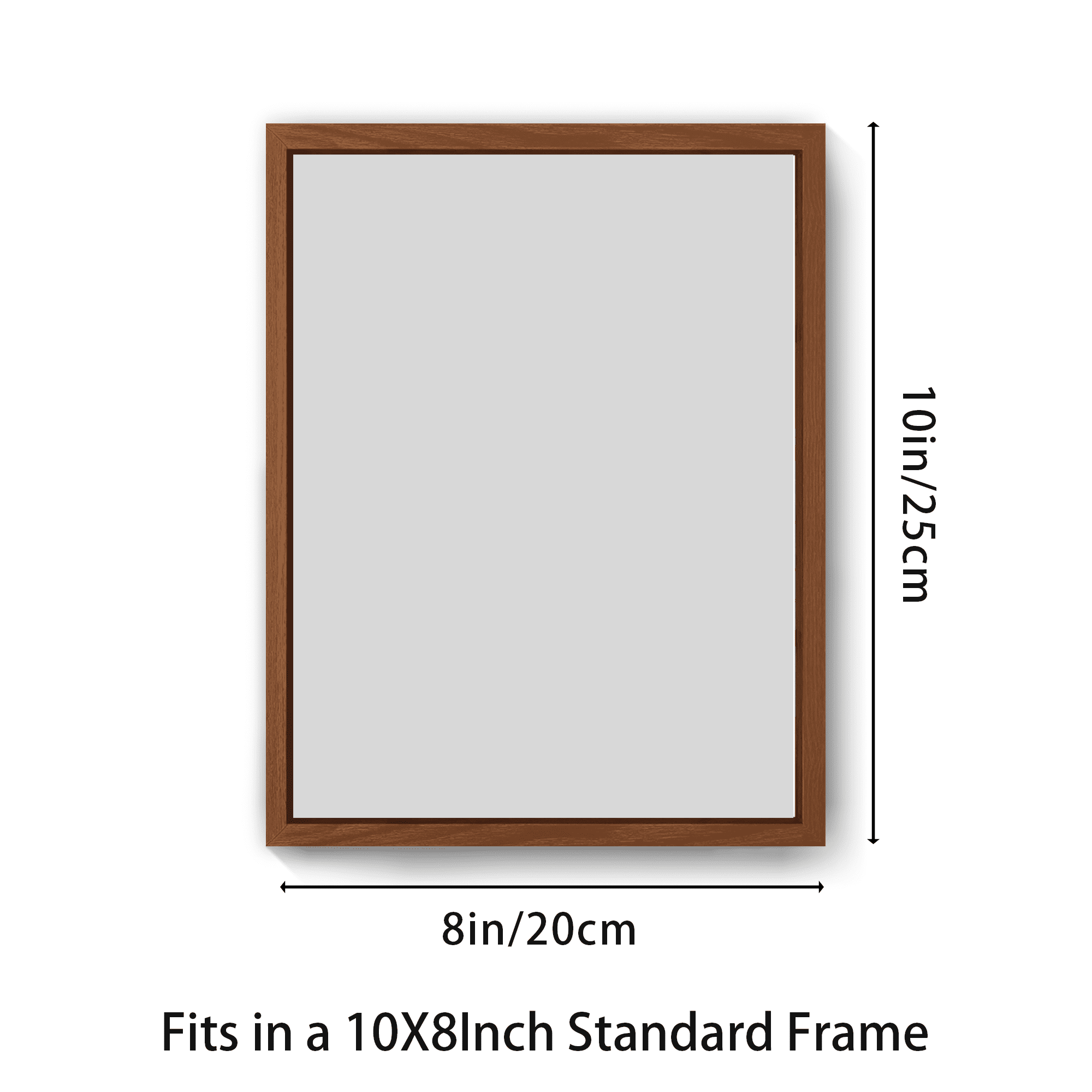 MAYEERTY Modern Abstract Wall Art Painting, Living Room Decor, Brown MDF Frame, 7.87"x9.84"