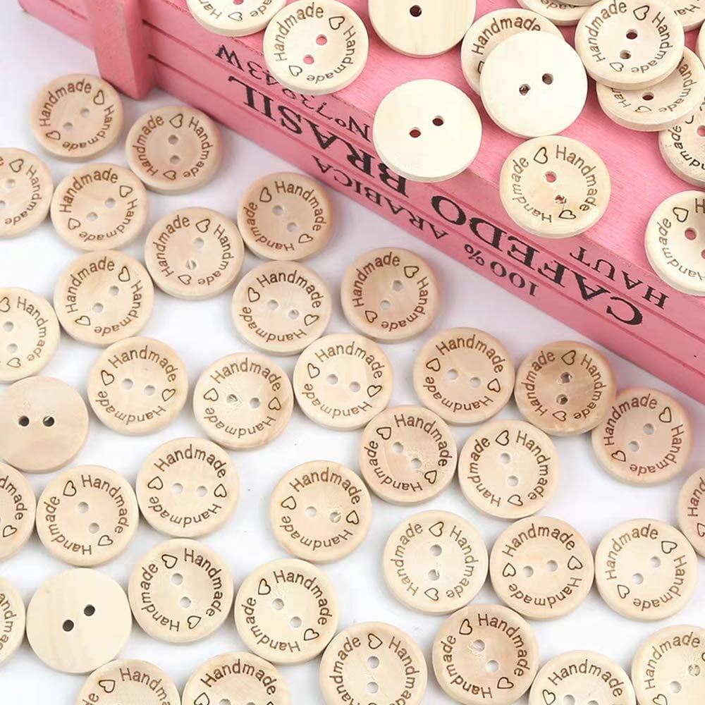 1600Pcs Wooden Brown Buttons for Crafts Assorted Sizes Wood Button Tan in  Bulk Brown Craft Buttons Assortment Christmas Buttons 
