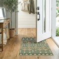 thumbnail image 2 of ODIKA 2'x3' Olive Green Geometric Boho Design Washable Doormat Eclectic Modern Pattern with Abstract Shapes Non-Slip, Low Pile for Entryway, Kitchen, Laundry Room, 2 of 7