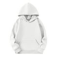 thumbnail image 6 of Garbnen Girls Oversized Hoodie White Long Sleeve Oversized Sweatshirt with Pocket Fall Fleece Preppy Clothes for Teenage Girls 12-13 Years, 6 of 6