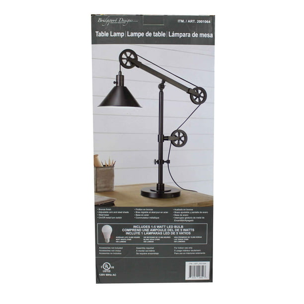 Bridgeport Designs Industrial Pulley, Bridgeport Designs Pulley Table Lamp Costco