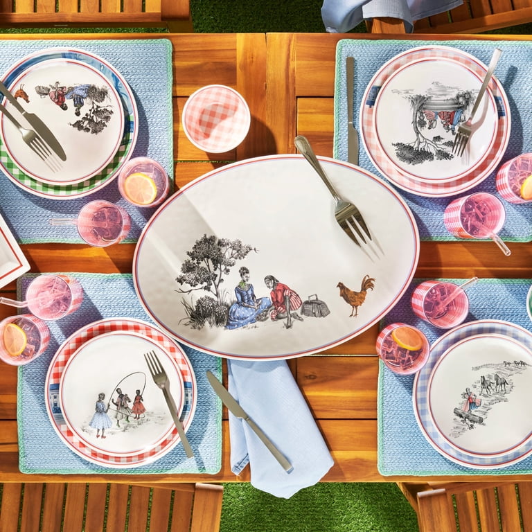 Sheila Bridges Harlem Toile Picnic Melamine 14.4