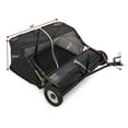 thumbnail image 2 of Huisuilinss 48"/50" Lawn Sweeper Tow Behind, Pull Behind Grass Catcher with Large Hopper, Heavy Duty Leaf Sweeper,Leaf & Grass Collector, Adjustable Brush Height Lever and Dumping Rope, Yard Sweeper, 2 of 8