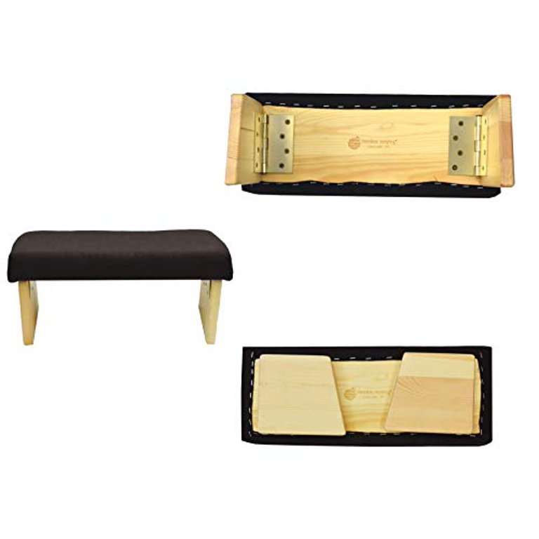 Padded Meditation Bench, Folding Seat With Cushion, Bamboo Seiza