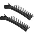 thumbnail image 3 of Shisuyan 2pcs Multi Function Hairdressing Clips Salon Cutting Dying Styling Hair Clips Hair Layering Clip (Small Size Black), 3 of 8