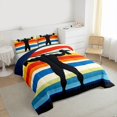 thumbnail image 3 of Homewish Weightlifting Sport Lovers Bedding Comforter Set,Colorful Striped Line Twin Comforter Sets,Barbell Fitness Theme Bedding Set For Boys Kids,Luxury Bedroom Decor Reversible,2pcs, 3 of 8
