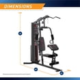 thumbnail image 2 of Marcy Home Gym with Pulley, Weight Stack, 150 lbs, Black, 78", 2 of 8