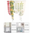 thumbnail image 6 of Green Leaves Tie Up Curtains for Window, Thermal Insulated Balloon Shade Adjustable Rod Pocket Curtains Valance Panels for Kitchen Bathroom Cafe 52 x 45 Flowers Red Check Country Retro Pastoral, 6 of 6
