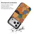 thumbnail image 2 of Colorful Patchwork Textile Design Leather Wallet Case for iPhone 15 Pro Wallet Case Card Holder Flip, 2 of 8