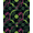 Black Green Pink, Pattern 2, variant on ODIKA Music Gothic Note Record Player Inspired Round Crimson Movie for Dorm Room, Small Living Apartment, Stain Resistant Low Profile