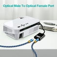 thumbnail image 5 of EMK Optical Splitter 1x2 1 in 2 Out Digital Optical Audio Splitter[Support LPCM2.0, Dolby Digital, DTS 5.1] Toslink Splitter Compatible with Home Theater,Sound Bar,Television,Blu-ray Players,Black, 5 of 7